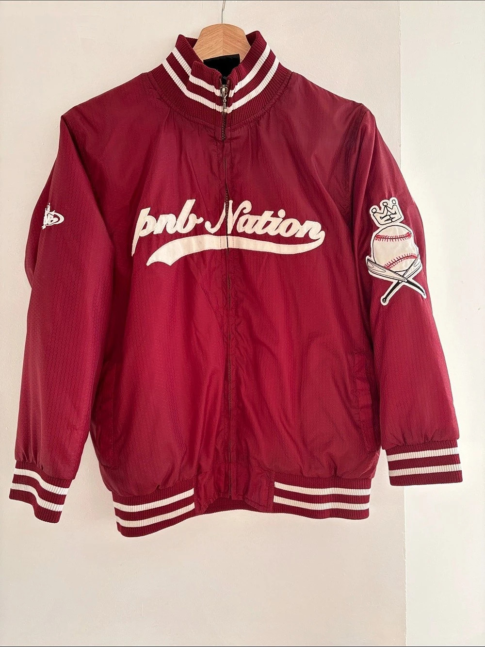 P.Nation PNB Nation New York City Bomber Jacket Bomber Jacket in Red & White